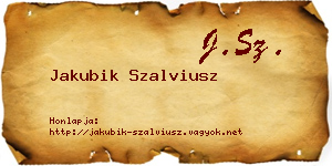 Jakubik Szalviusz névjegykártya